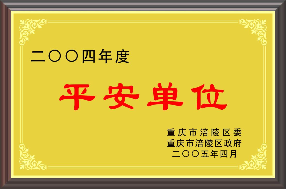 2004年度 平安单位