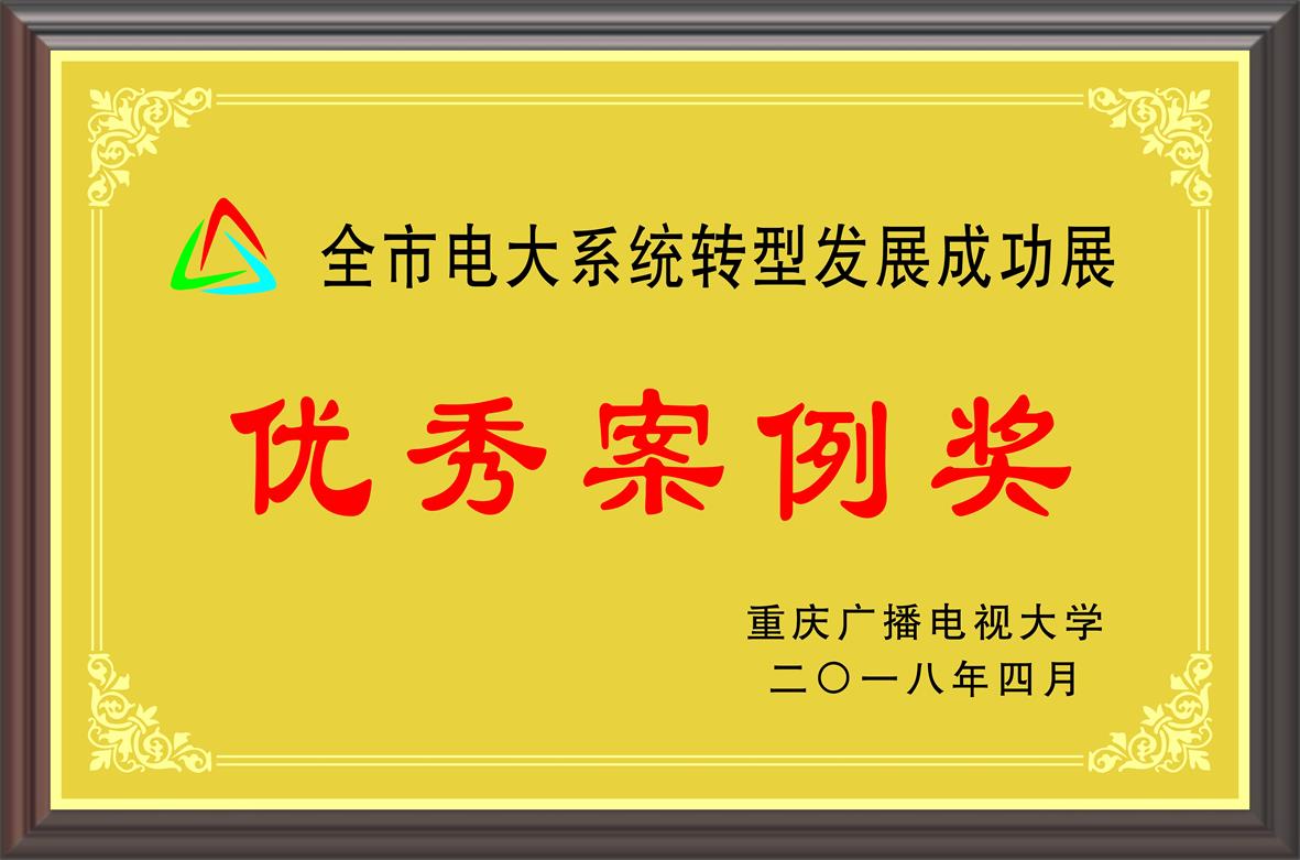 全市电大系统转型发展成功展  优秀案例奖