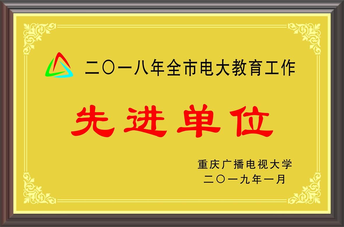 2018年全市电大教育工作 先进单位